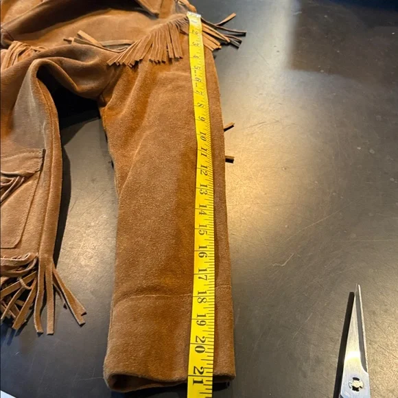 JOO KAY KIDS VINTAGE GENUINE SUEDE LEATHER FRINGE JACKET - Picture 9 of 9